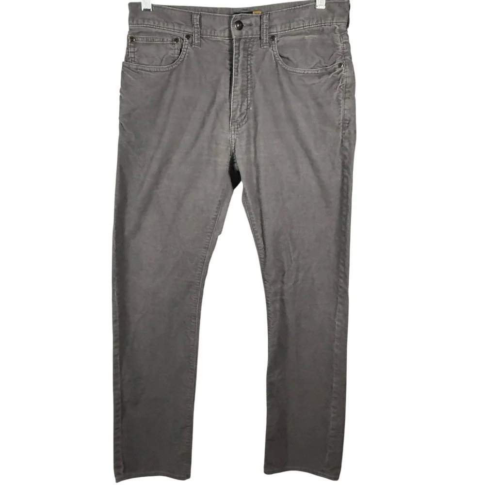 JCrew‎ Men 31x31 Gray Corduroy Slim Straight 29104 Cotton Pants **READ